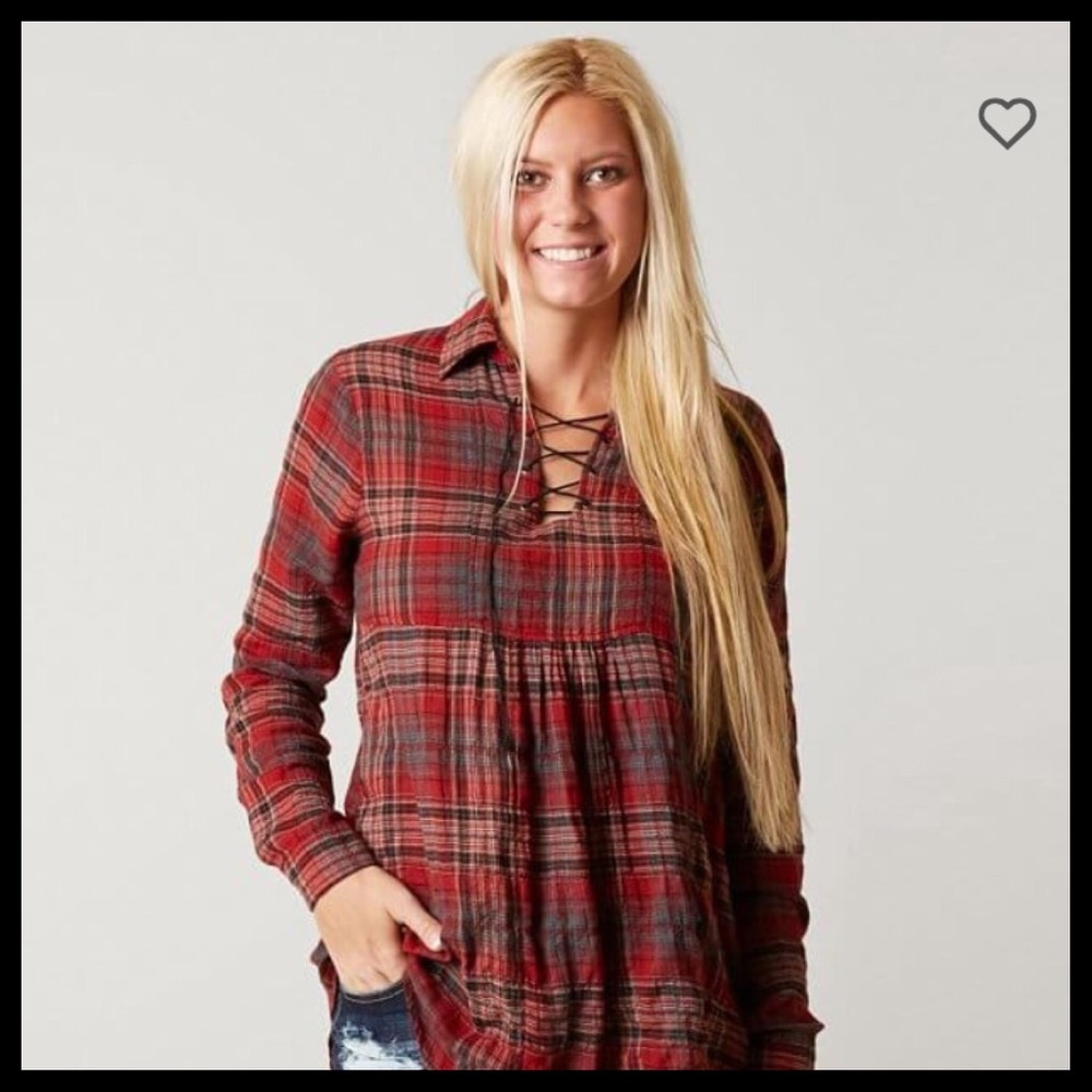 buckle gimmicks plaid flannel large